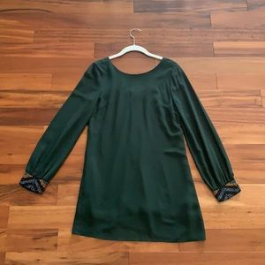 Green dress with beaded detail